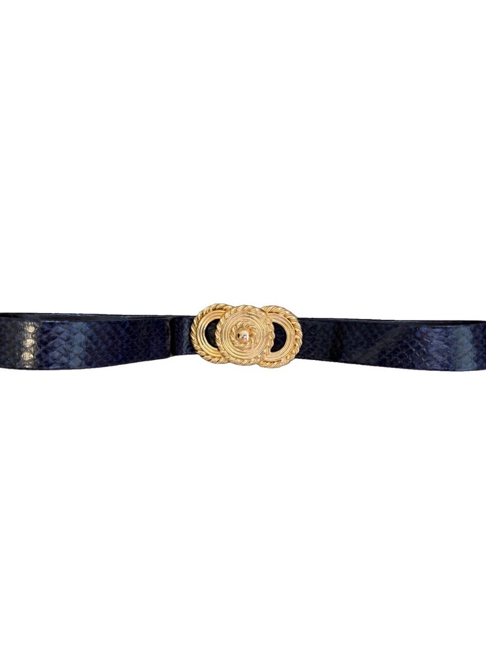 Vintage Mimi Din 1984 Snake Print Belt
Golden Buckle